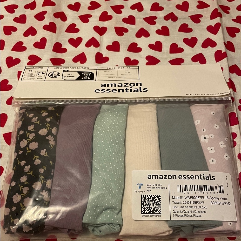 6 pairs of Amazon spring floral panties (L)